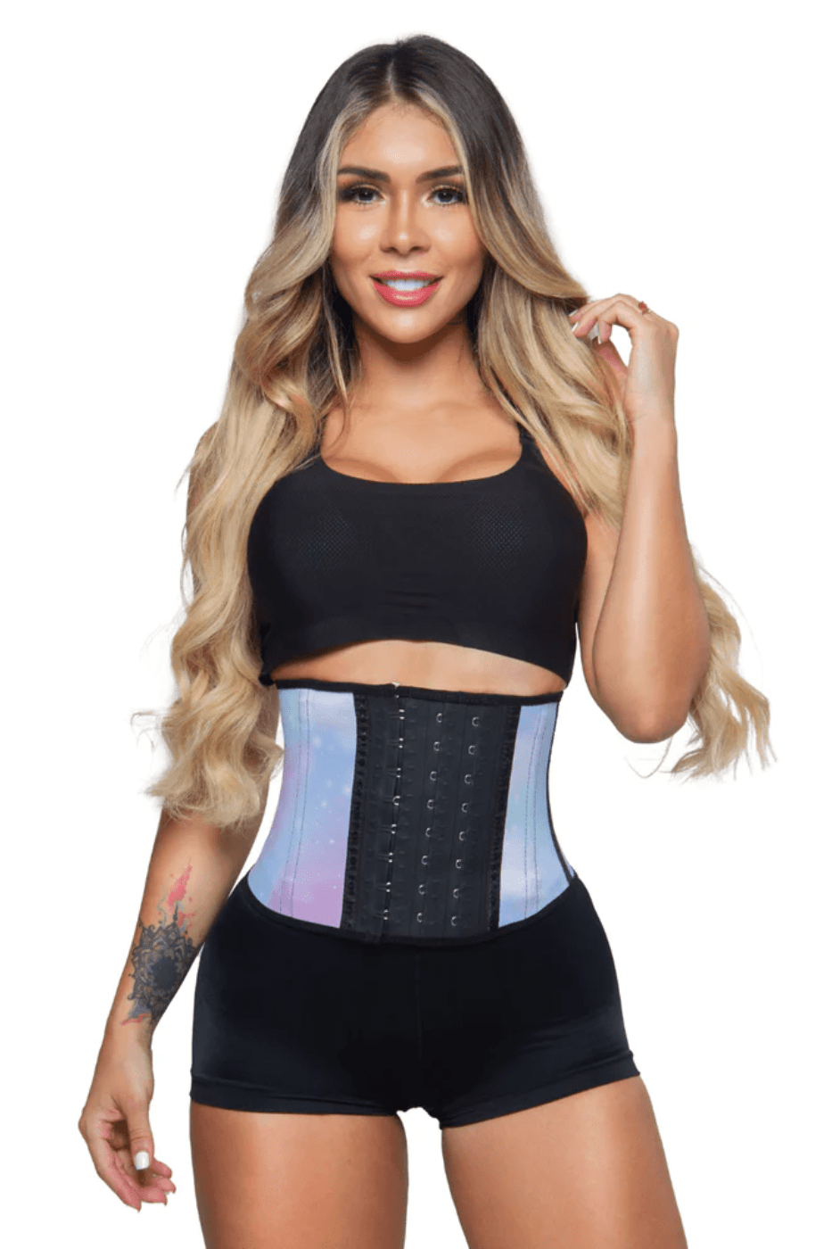 SqueezMeSkinny1 Activewear Galaxy / XXL Medium Torso 10" Exclusive Design Sport Waist Trainers