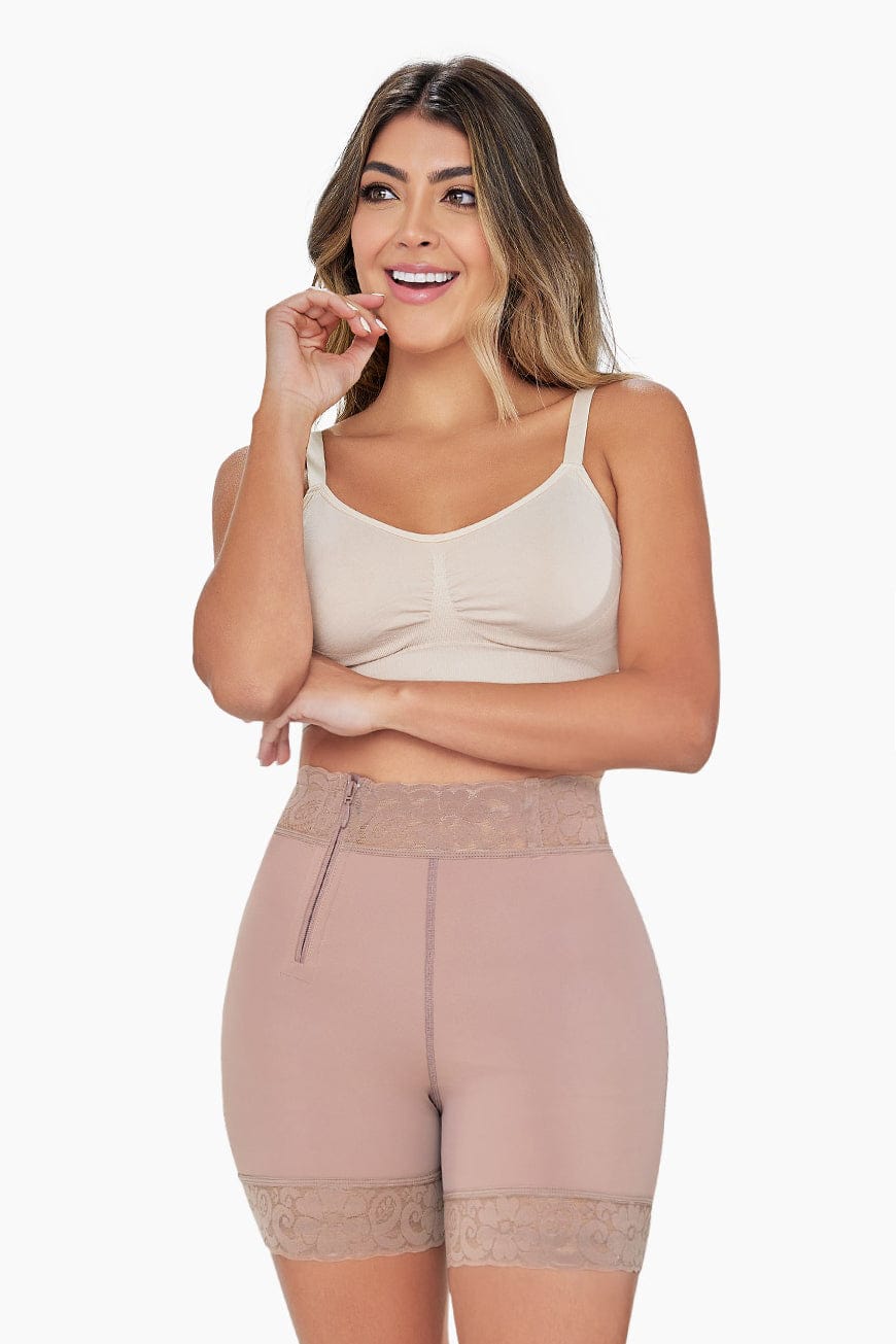 Curveez Collective Cocoa / XS BBL Effect Easy Sculpt Hi-Cut Shorts