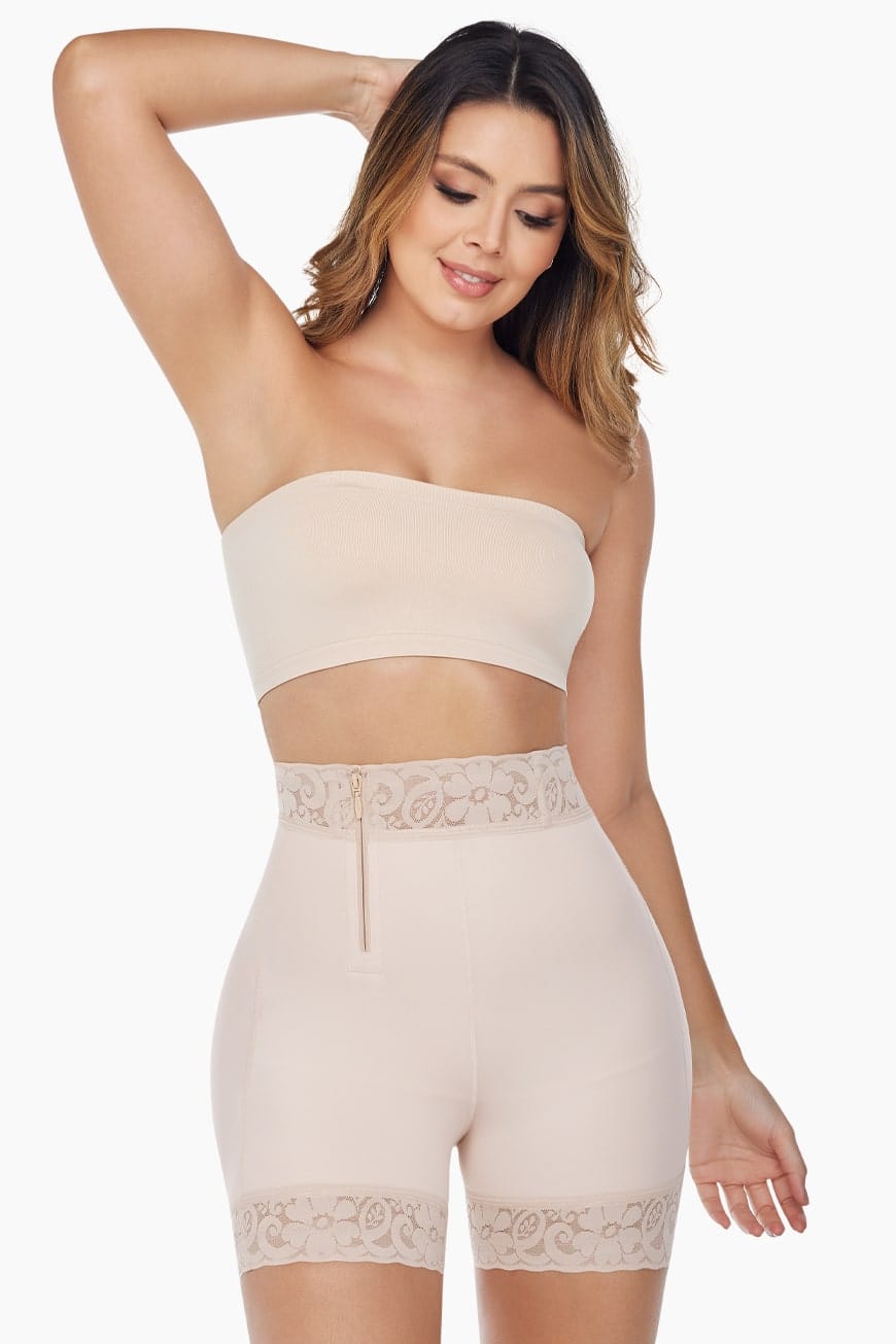 Curveez Collective Nude / XS BBL Effect Easy Sculpt Hi-Cut Shorts