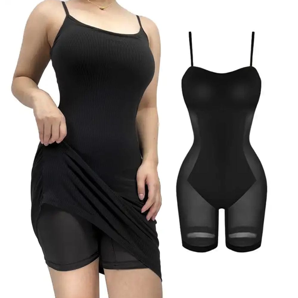 SqueezMeSkinny Sculpted Elegance Mini Curves Dress with Built-In Shapewear Slip