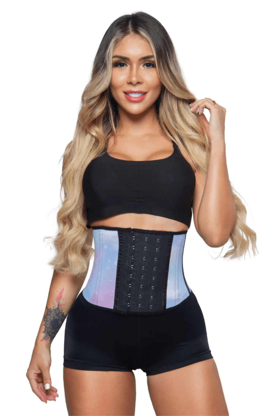 Workout waist trainer with flexible rods and extra-soft material, offering firm support and a super comfortable fit for enhanced movement during exercise