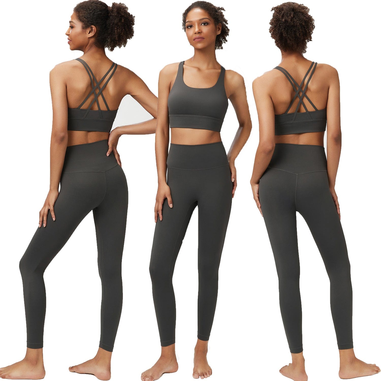 SqueezMeSkinny New! Lycra Classic Yoga Set for Women - Sporty and Fit Compression Workout Set