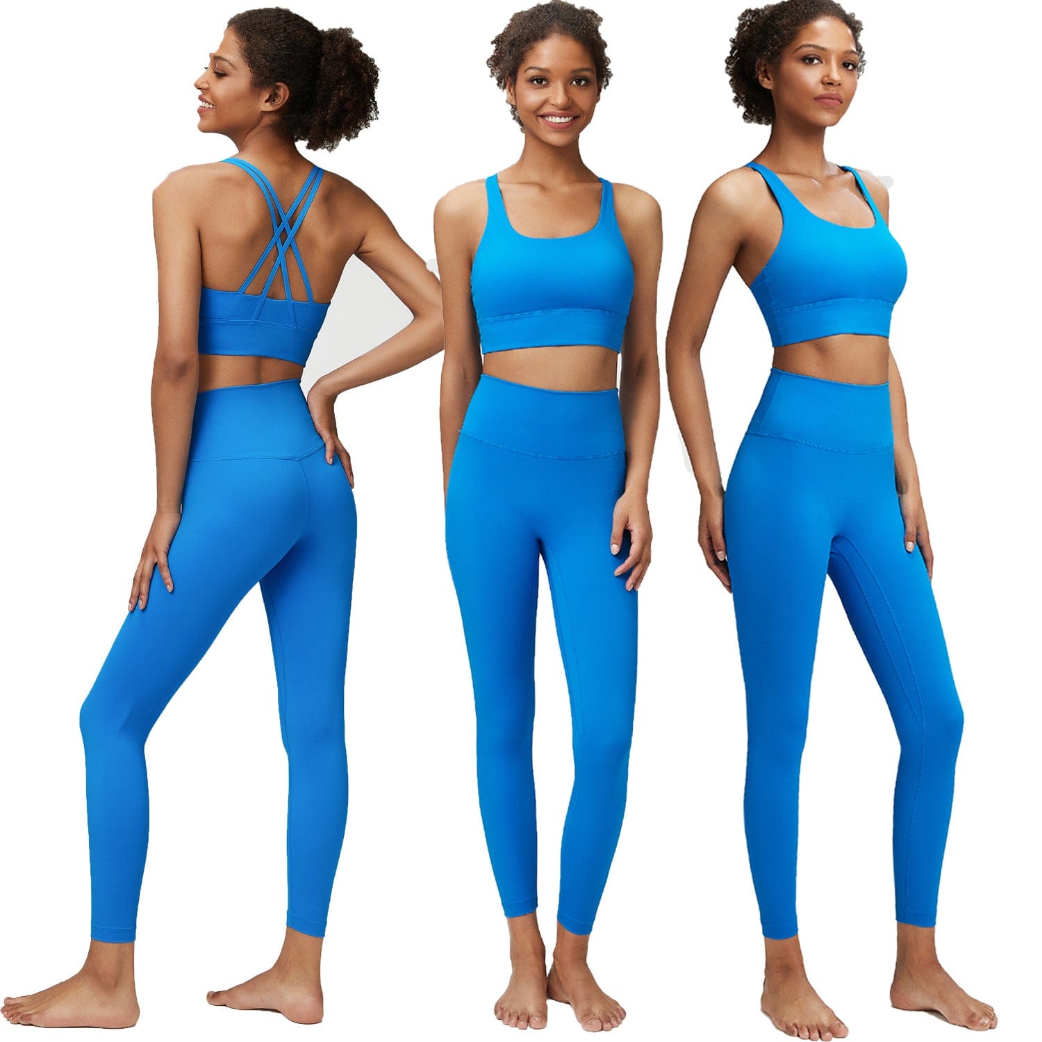 SqueezMeSkinny New! Lycra Classic Yoga Set for Women - Sporty and Fit Compression Workout Set