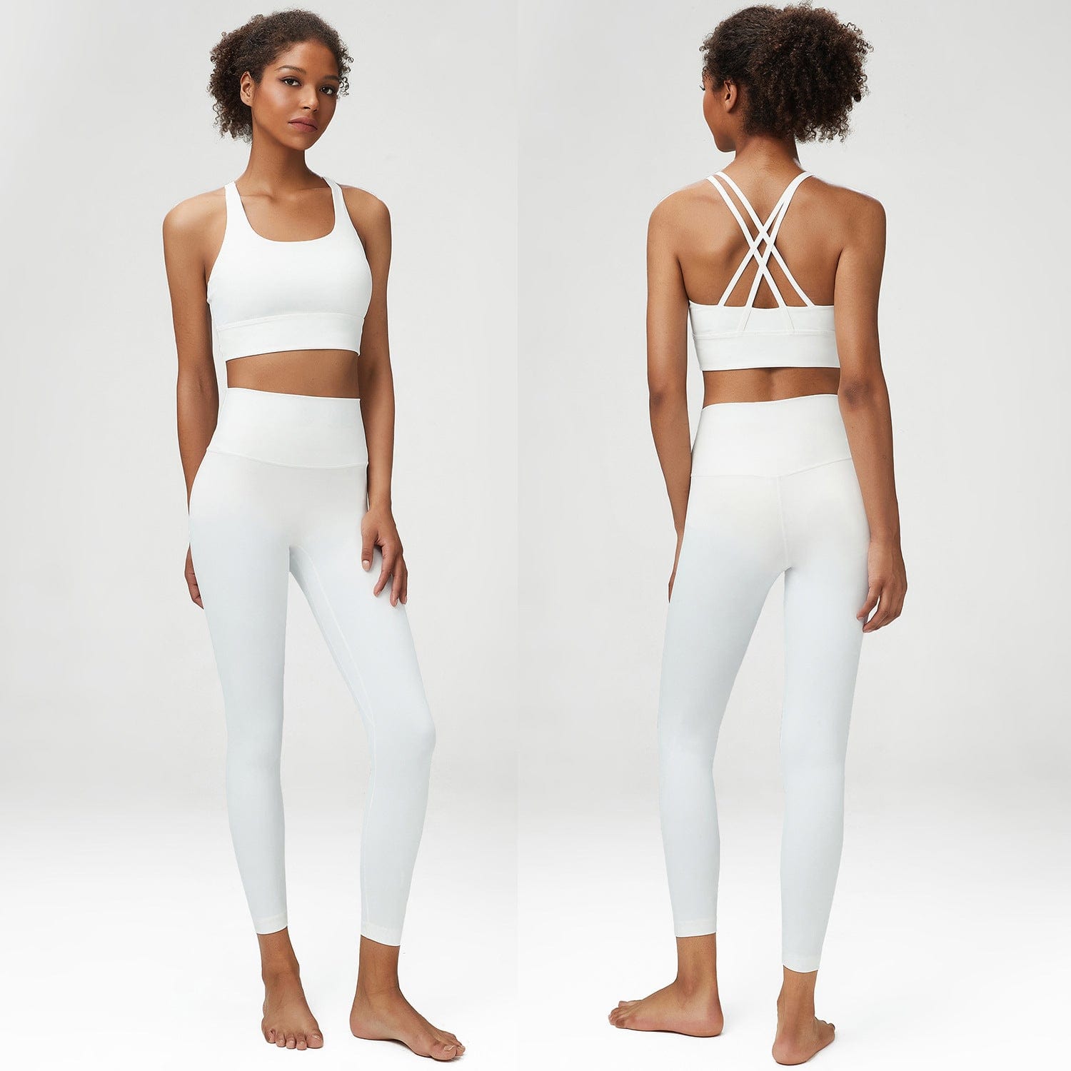 SqueezMeSkinny New! Lycra Classic Yoga Set for Women - Sporty and Fit Compression Workout Set