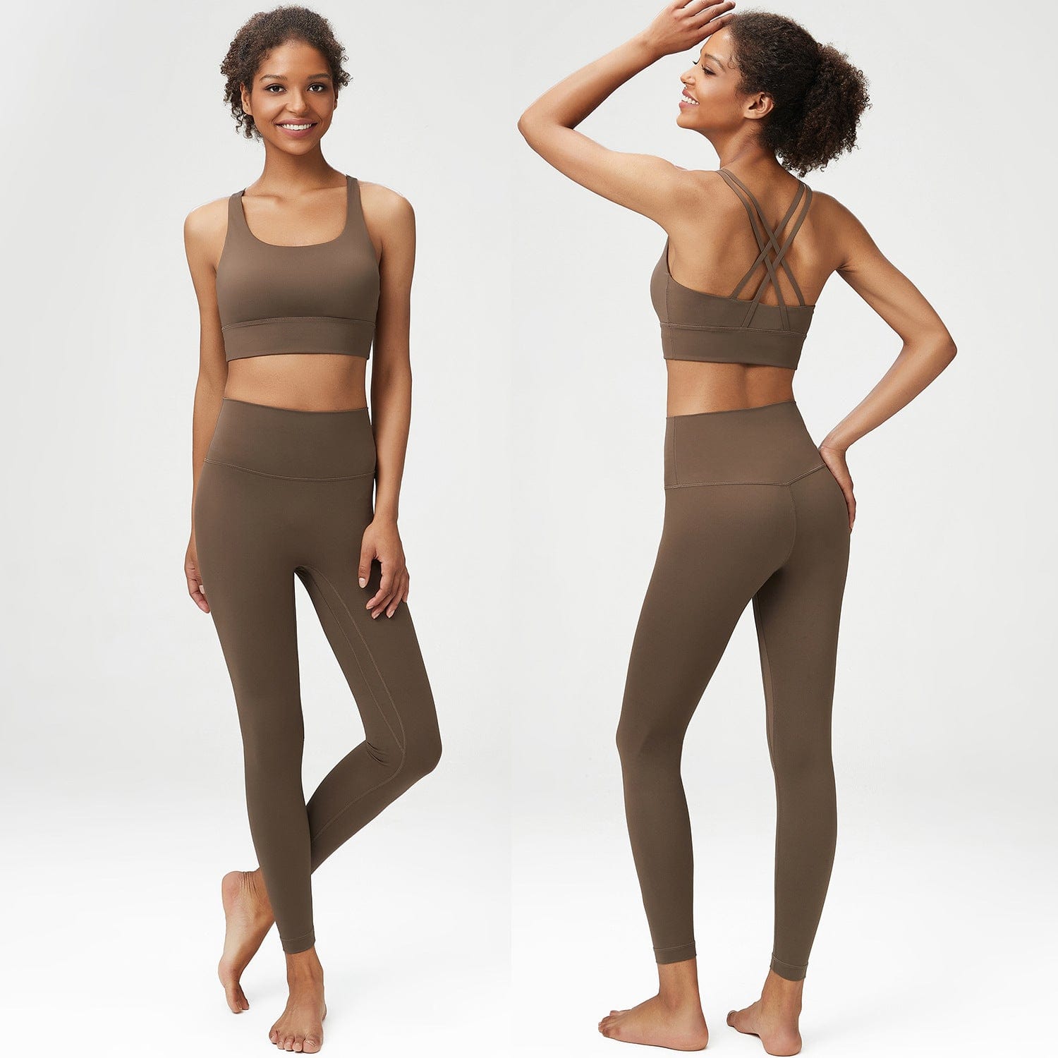 SqueezMeSkinny New! Lycra Classic Yoga Set for Women - Sporty and Fit Compression Workout Set