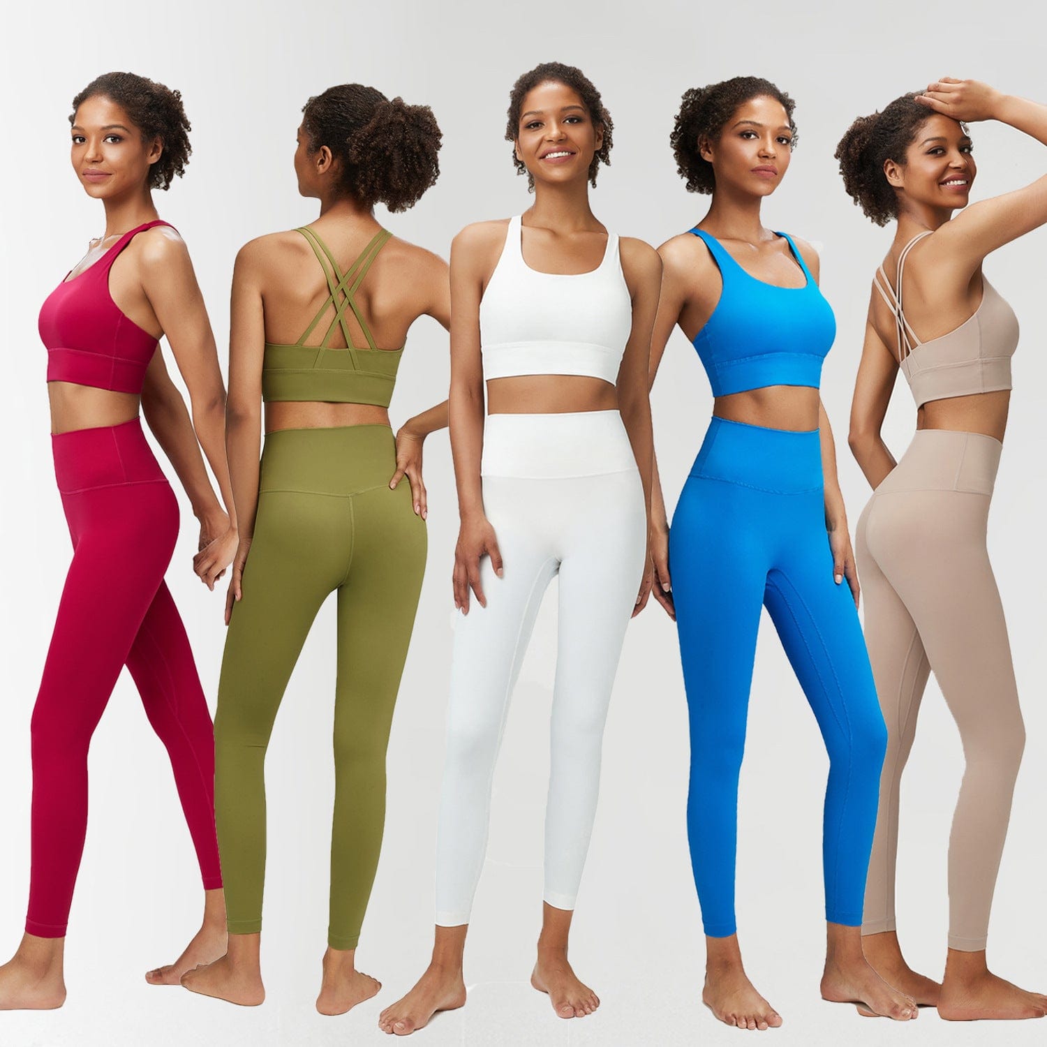 SqueezMeSkinny New! Lycra Classic Yoga Set for Women - Sporty and Fit Compression Workout Set