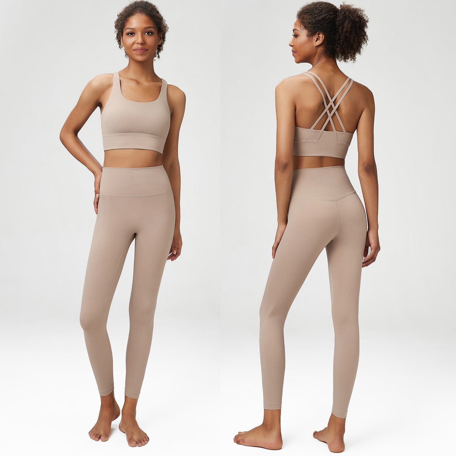 SqueezMeSkinny New! Lycra Classic Yoga Set for Women - Sporty and Fit Compression Workout Set