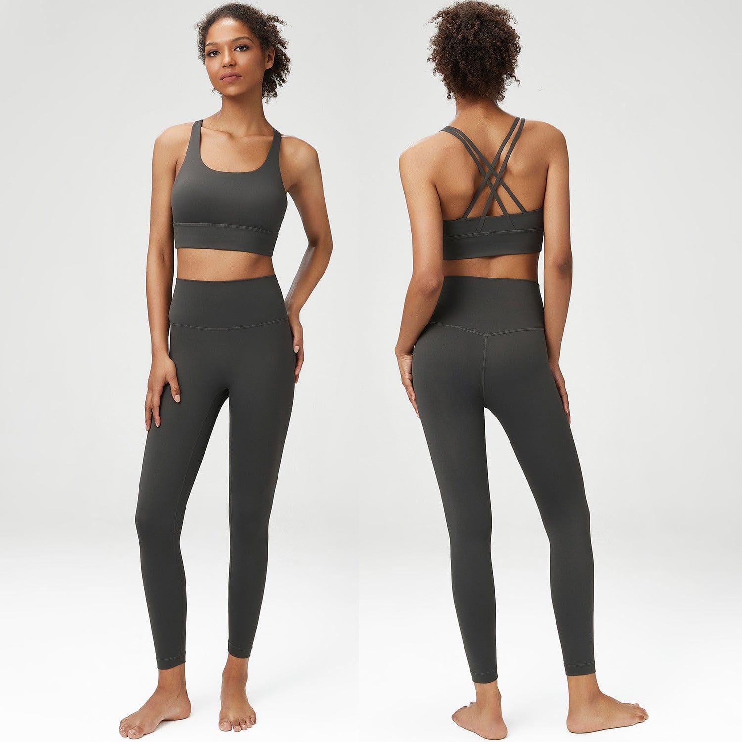 SqueezMeSkinny New! Lycra Classic Yoga Set for Women - Sporty and Fit Compression Workout Set