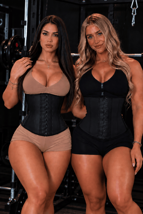 SqueezMeSkinny1 Activewear Black / Black / 3XS 10" Pro Package. Get 2 Waist Trainers