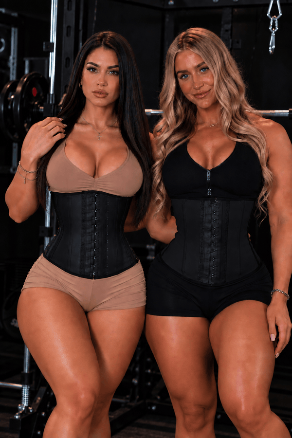 SqueezMeSkinny1 Activewear Black / Black / 3XS 12" Pro Package. Get 2 Waist Trainers