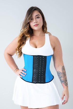 SqueezMeSkinny1 Activewear Blue / M Long Torso 12" Sport Waist Trainer Solid Colors