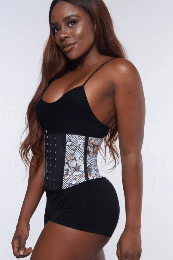 SqueezMeSkinny1 Activewear Floral / XXS Long Torso 12" Exclusive Design Sport Waist Trainers