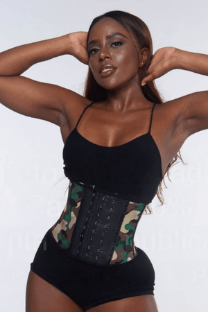 SqueezMeSkinny1 Activewear Green Camo / XS Medium Torso 10" Exclusive Design Sport Waist Trainers