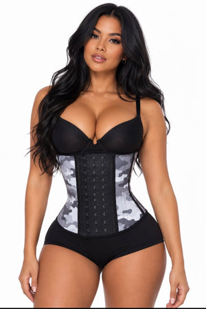 SqueezMeSkinny1 Activewear Snow Camo FINAL SALE / XXS Clearance Long Torso 12" Exclusive Design Sport Waist Trainers