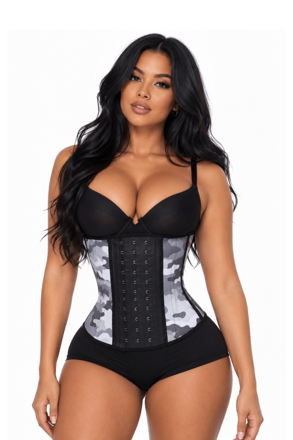 SqueezMeSkinny1 Activewear Snow Camo / XXS Medium Torso 10" Exclusive Design Sport Waist Trainers