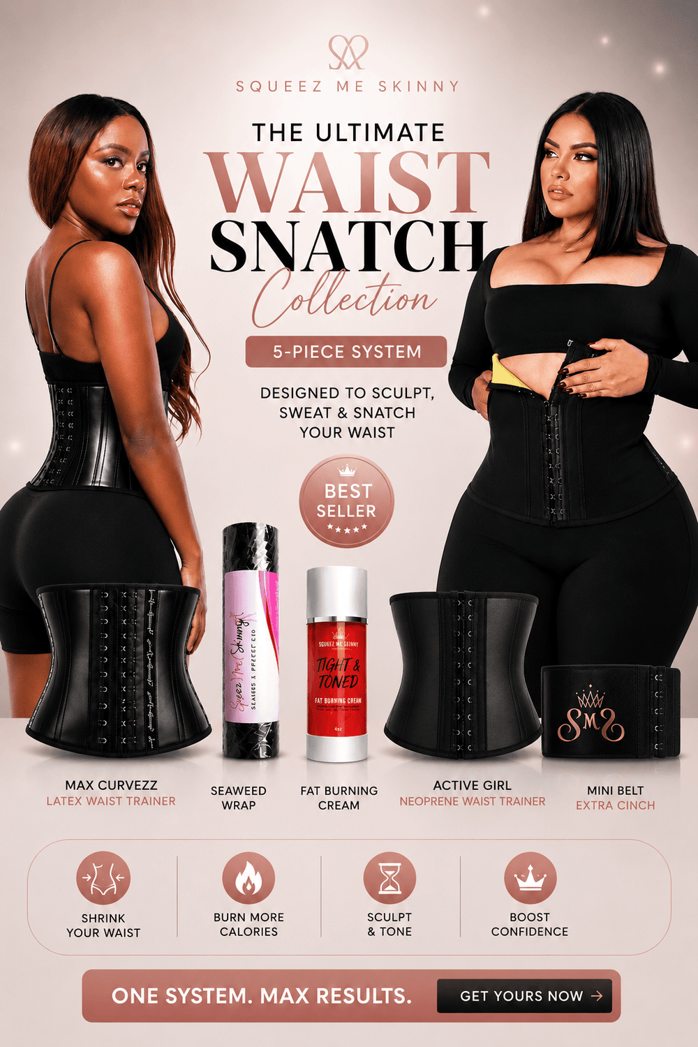 SqueezMeSkinny1 Activewear The Ultimate PRO Pack – Snatch Your Waist & Burn Fat Fast