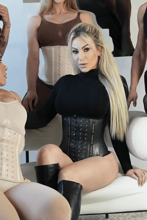 medium torso tightest fitting colombian latex waist trainer by squeez me skinny 3xs-2xl