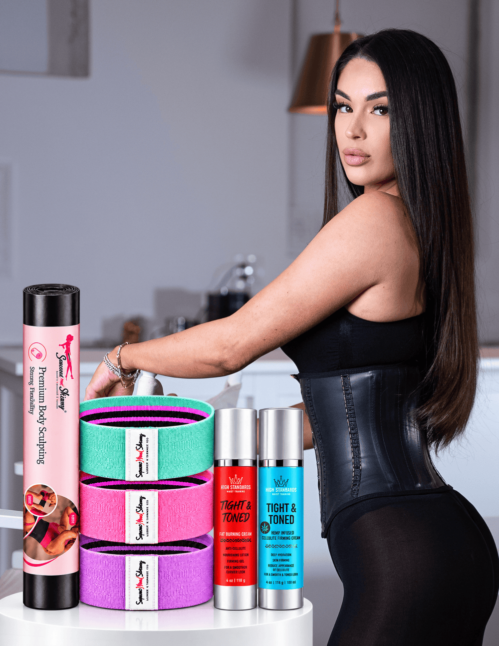 SqueezMeSkinny Black / 3XS 10" New Year New Me. Max Curves Package