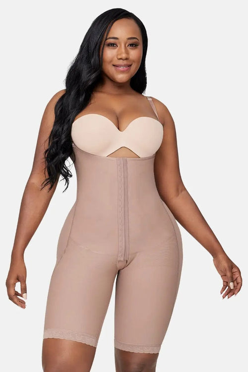 Curveez Medical Cocoa / 2XS Full Body Suit Long