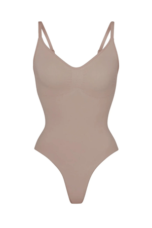 Curveez Mocha / S VIRAL THONG BODYSUIT