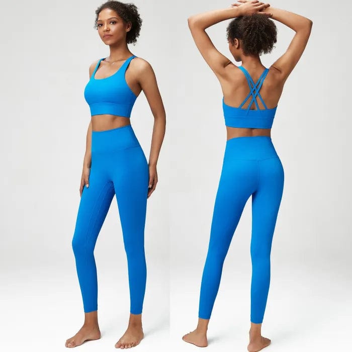 SqueezMeSkinny New! Lycra Classic Yoga Set for Women - Sporty and Fit Compression Workout Set