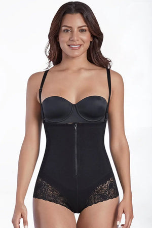 Curveez Shapewear Black / S Lace Bodysuit Hip Hugger