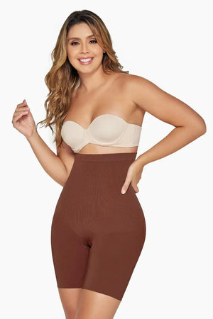 Curveez Shapewear Pure Chocolate / S High Waist Thigh Slimmer Comfort Evolution