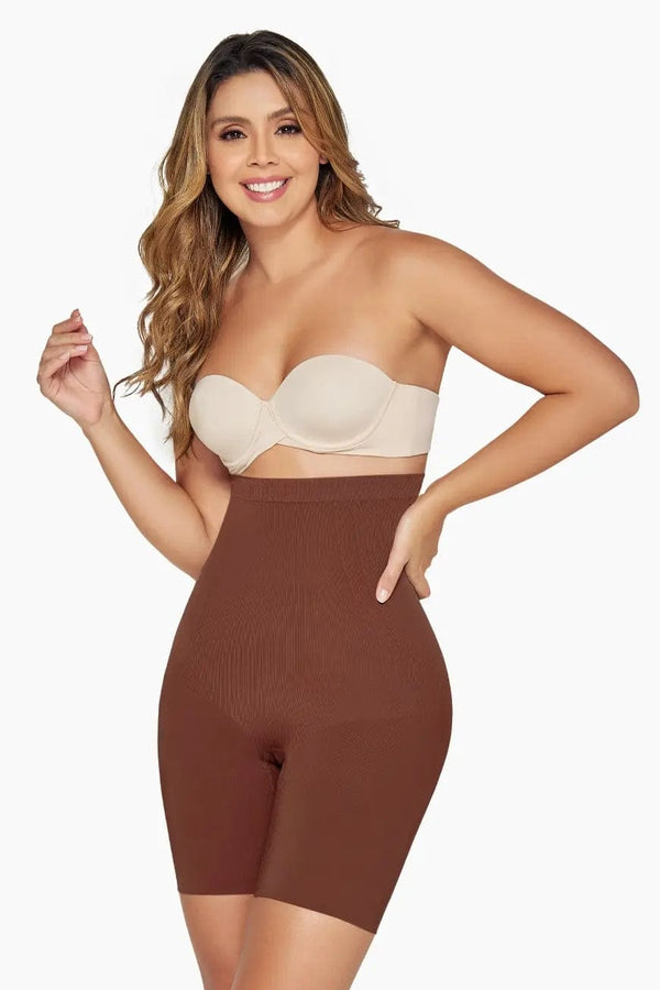 Curveez Shapewear Pure Chocolate / S High Waist Thigh Slimmer Comfort Evolution
