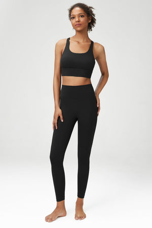 SqueezMeSkinny Black / S New! Lycra Classic Yoga Set for Women - Sporty and Fit Compression Workout Set