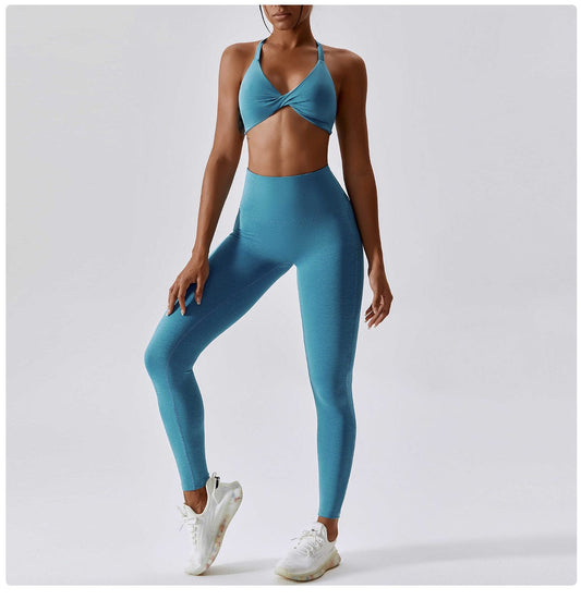 SqueezMeSkinny Blue / S Quick Drying Fitness Activewear with Scrunch Hip Up Leggings