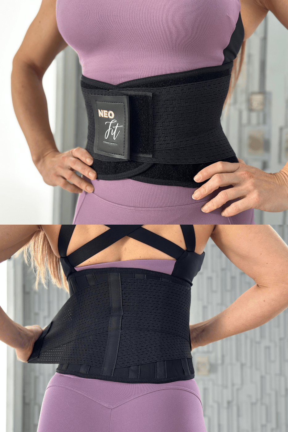 Neo Sweat Velcro Waist Trainer Belt With & Without Neoprene 