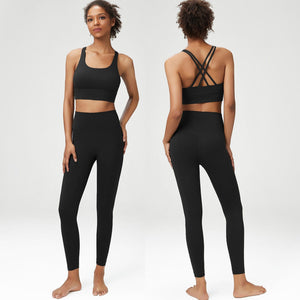 SqueezMeSkinny New! Lycra Classic Yoga Set for Women - Sporty and Fit Compression Workout Set