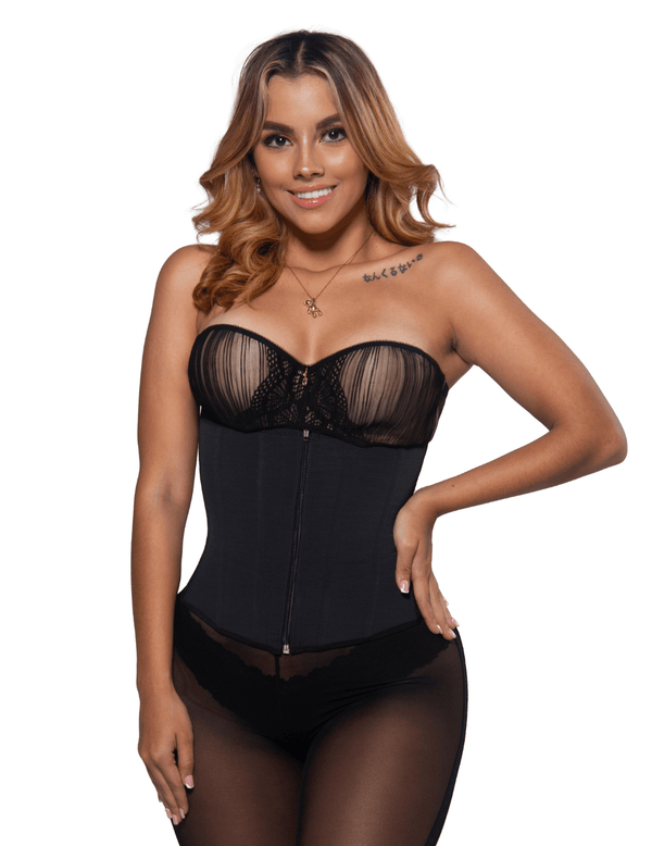 Lightweight and breathable powernet waist trainer designed to cinch the waist and instantly create curves, providing a comfortable fit for all-day wear